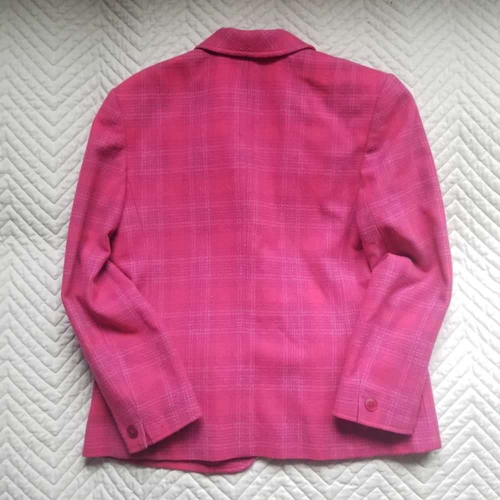 Virgin Wool Pendleton Jacket Pink Warm Vintage Pet - image 4
